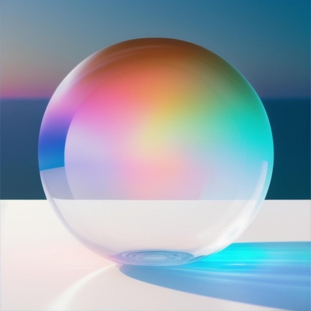 bubble colorful transparent background sphere