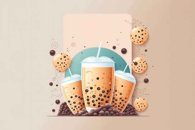 Bubble milk tea Special Promotional design