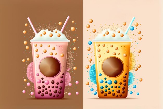 Bubble milk tea Special Promotional design