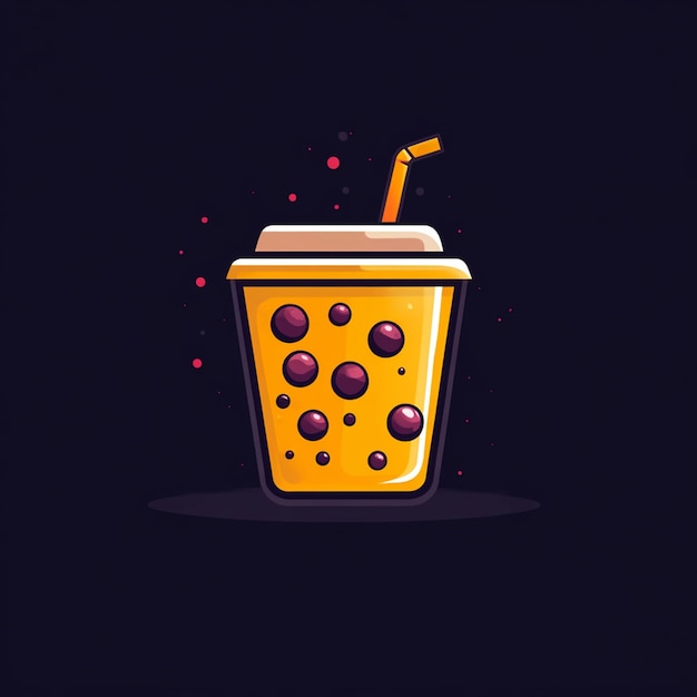 bubble tea logo icon graphic template