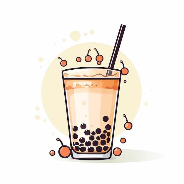 Photo bubble tea logo