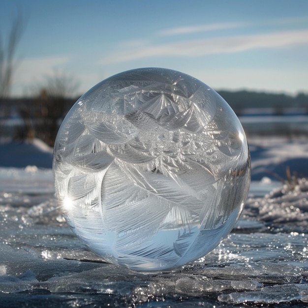 a bubble that has the word ice on it