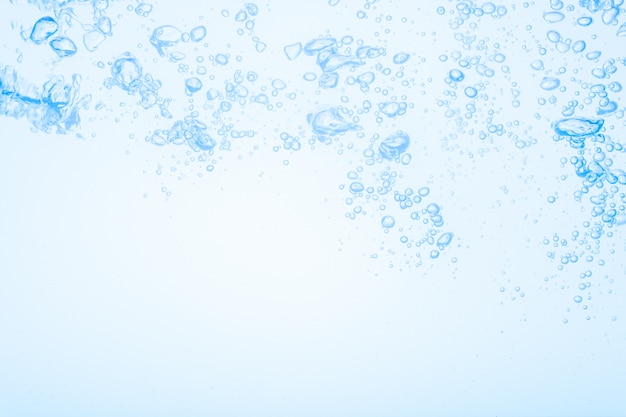 Bubbles in blue water background