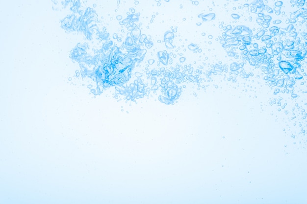 Bubbles in blue water background