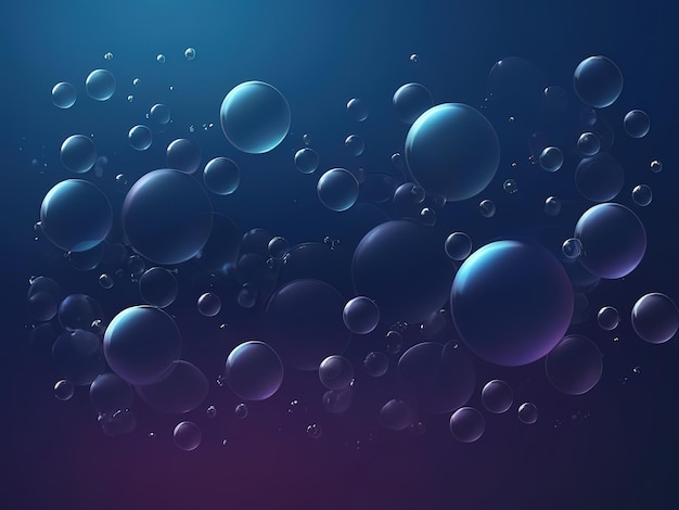 bubbles in the water with a purple background