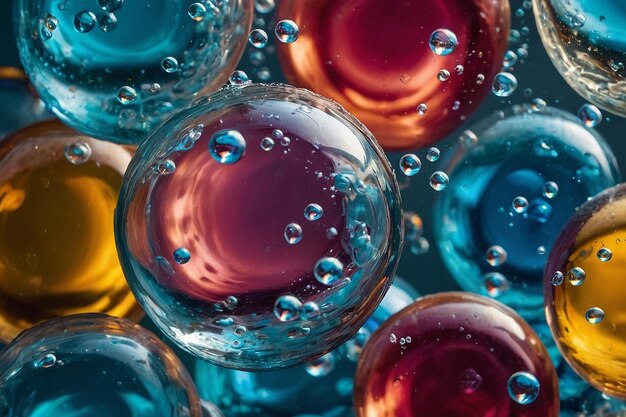 Bubbles in a waterfilled glass