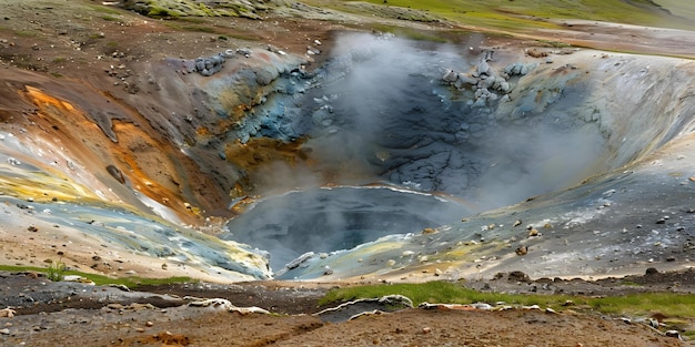 Bubbling Hot Spring in Volcanic Area