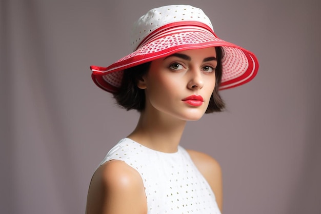 Bucket hat in playful polka dots