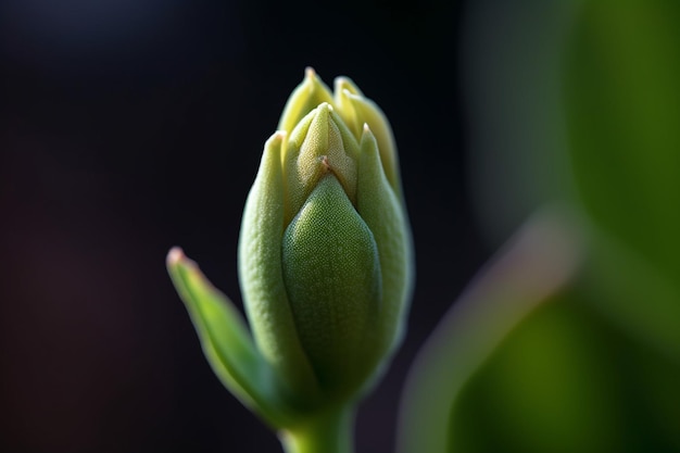 A bud of a bud that is open to the sun