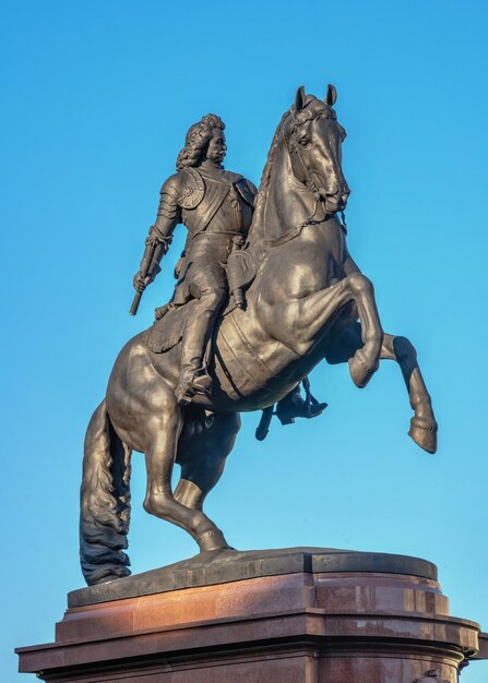 Budapest, Hungary 18.08.2021. Equestrian statue of Rakoczi Ferenc in Budapest, Hungary, on a sunny summer morning