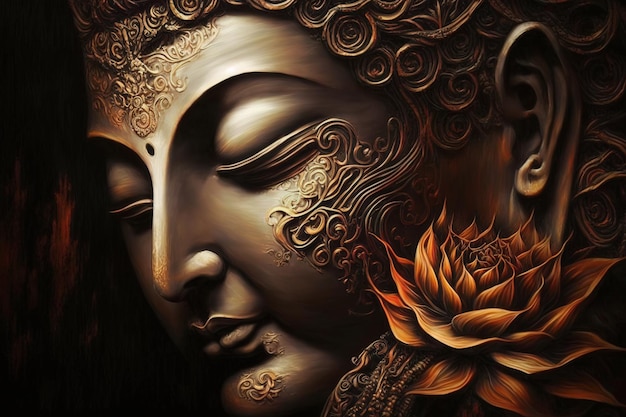 Buddha graphic design illustration background