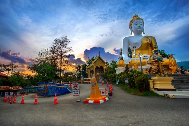 Buddha image, Phra Phood Dai (Name is The Buddha Can Speak) housed Big Shape within Chiang MaiÃ¢ÂÂs Doi Khum Temple, known also as the Temple of the Buddha Statue sideview