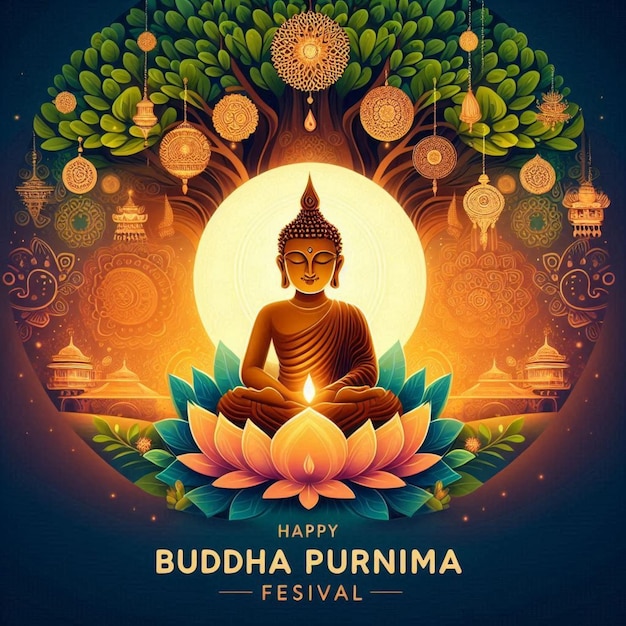 Buddha Purnima Festival social media post design