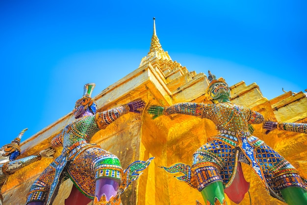 Buddha sculpture Grand palace also calles Wat Phra Kaew Bangkok