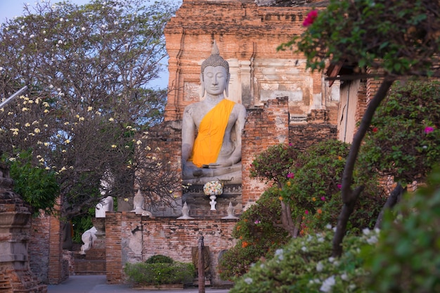 Buddha sculptures at Wat Yai Chai Mongkol, Ayutthaya, Thailand