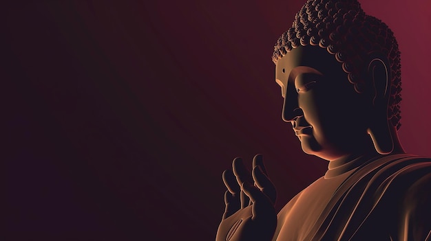 Buddha statue as wallpaper illustration