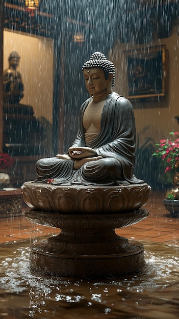 Photo buddha statue for mediation and relaxation