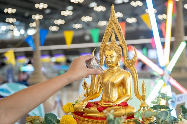 Buddha statue in thai templeThailandAsia