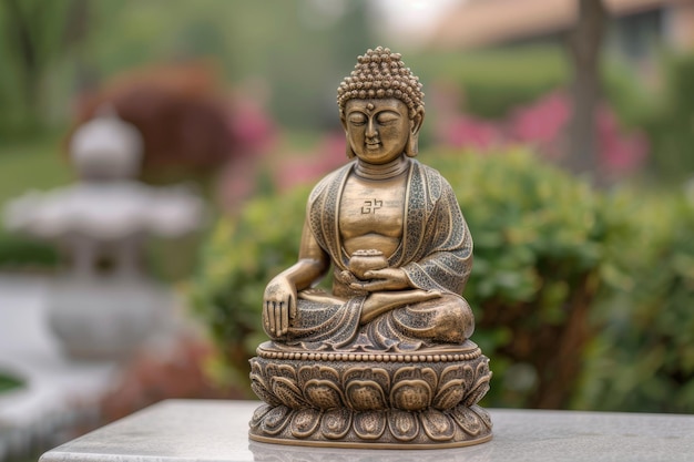 Buddha Statue with Textured Elegance