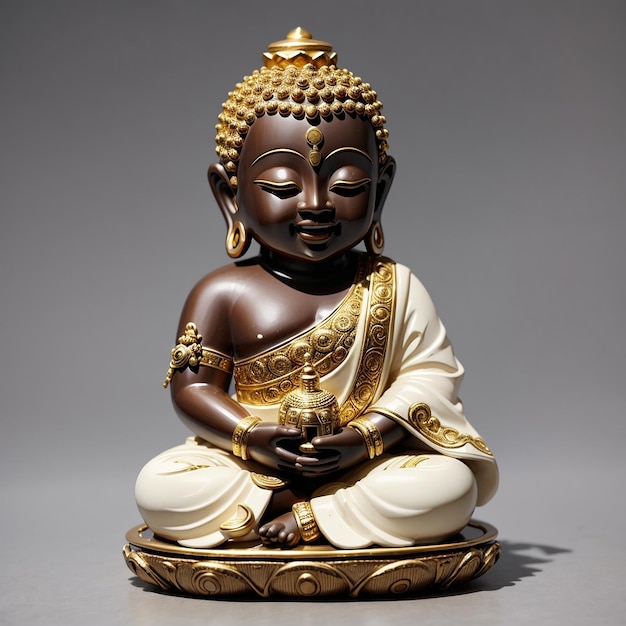 budha ceramic statue realistic image 02