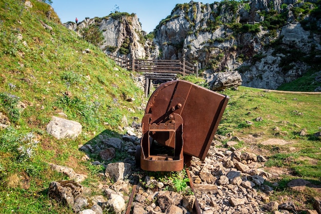 Buferrera mines Mina de Buferrera in Picos de Europa Asturias Spain