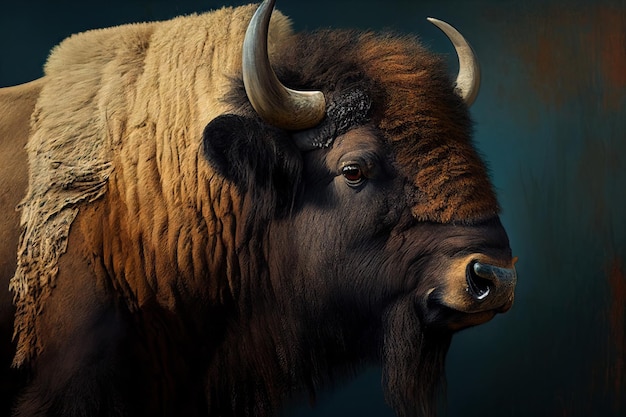 Buffalo or American Bison Generative AI