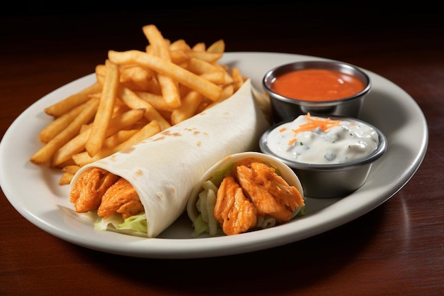 Buffalo Chicken Ranch Wrap Platter