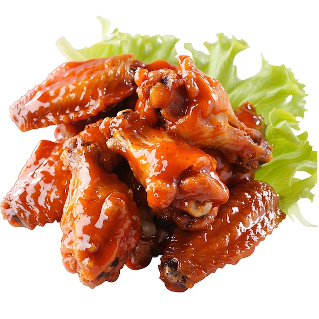 Photo buffalo wings png style on white background