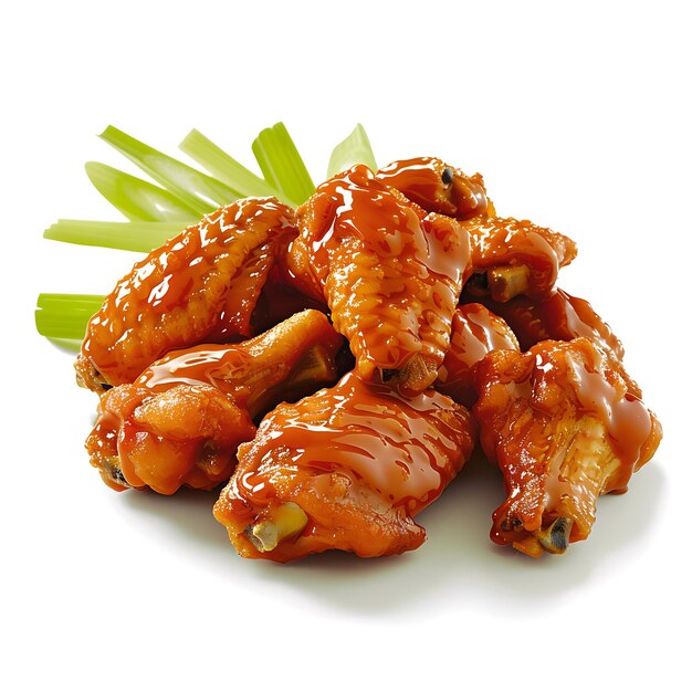 Photo buffalo wings png style on white background