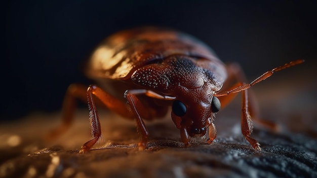 A bug with a black background