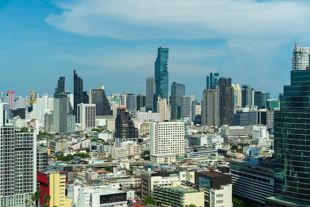 Building cityscape in Bangkok city Thailand