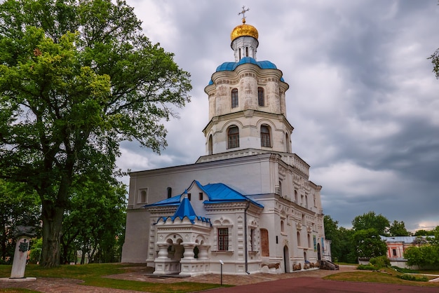 Building of Collegium in Chernigiv, Ukraine. Outdoor historical religious landmark