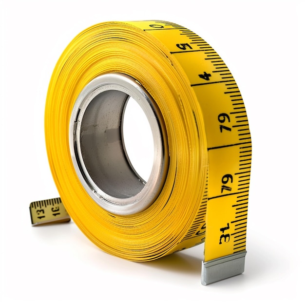 Building tape measure on a white background