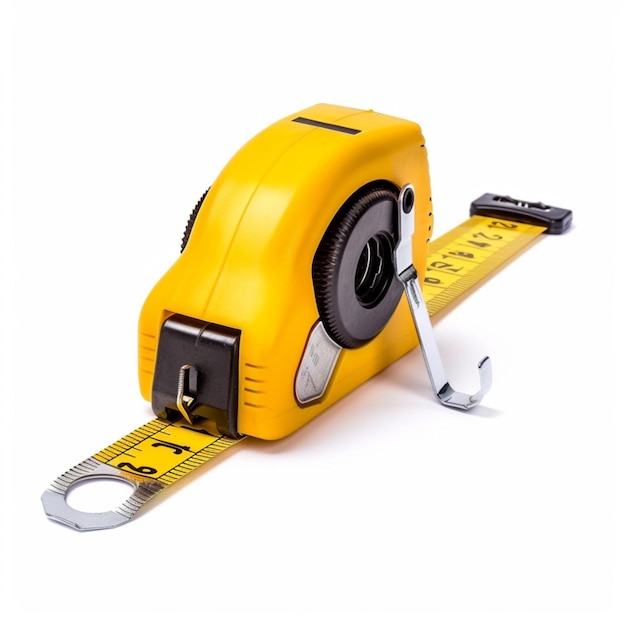 Building tape measure on a white background