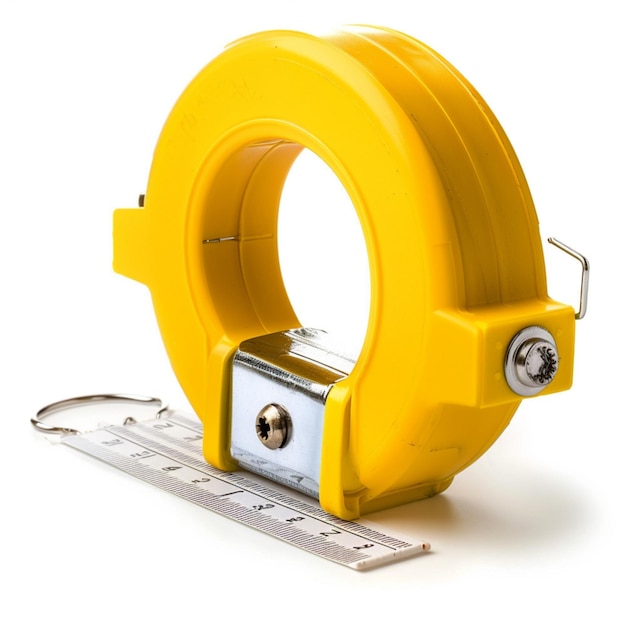 Building tape measure on a white background