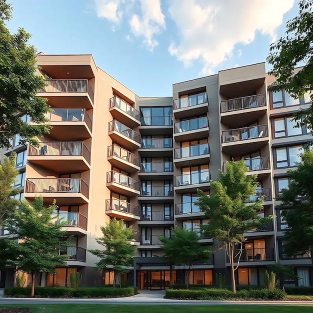 a building with a balcony that says  apartments