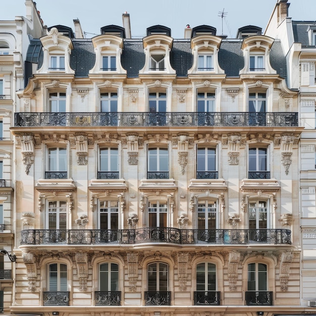 Photo a building with a balcony that says  the name  on it