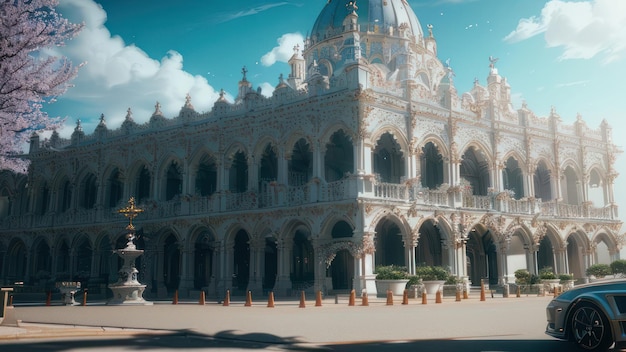 A building with a dome on the top