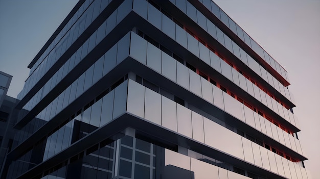 A building with a glass facade and the word bank on it