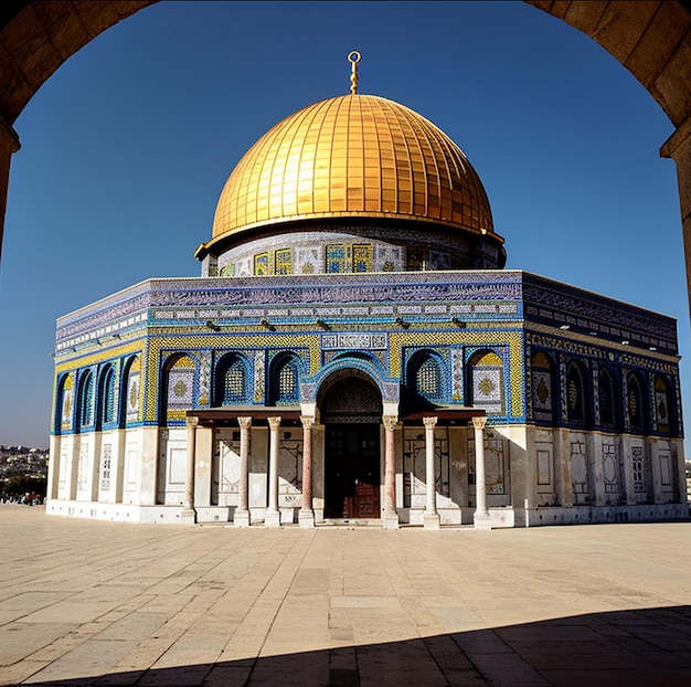 A building with a gold dome