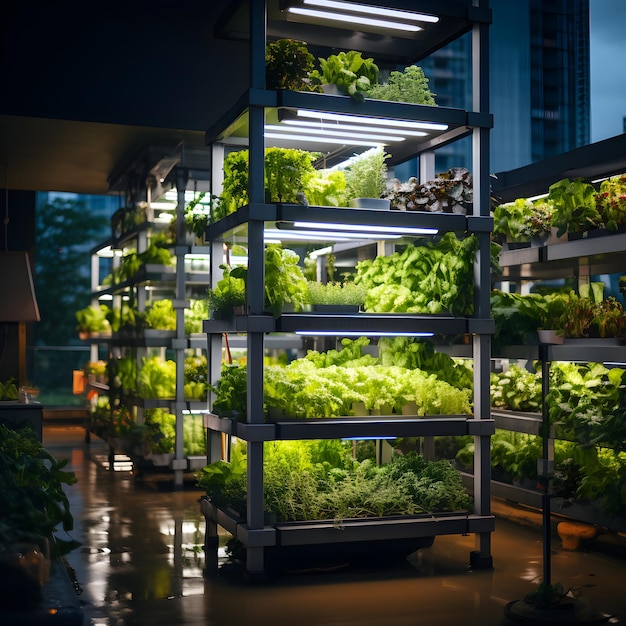 Photo a building with a lot of green plants on it