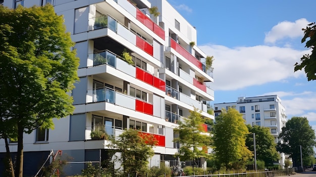 a building with a planter on the top of it