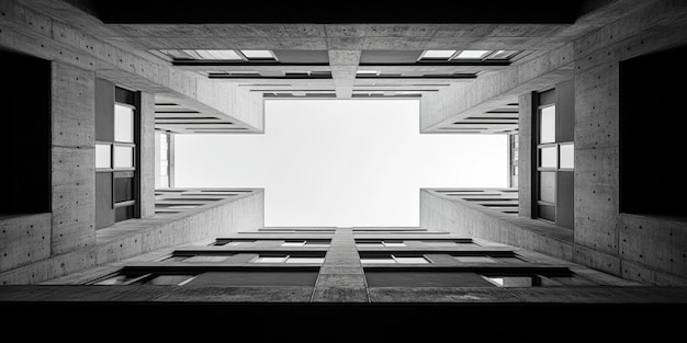 a building with a sky in the background that is made of concrete