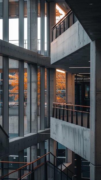 a building with a staircase that has a sign that says quot the word quot on it