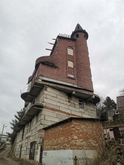 A building with a tower on the top