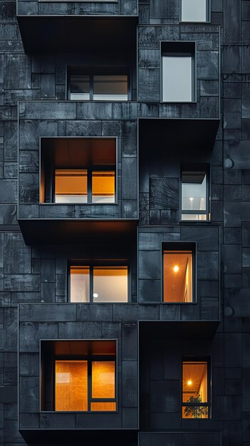 a building with a window that says  the name of the home