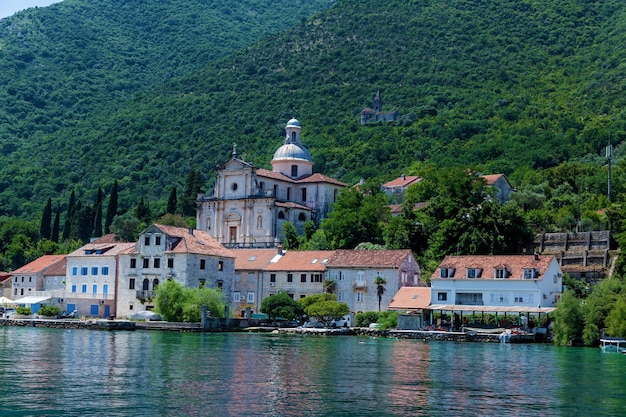 Buildings on the coastline of Montenegro