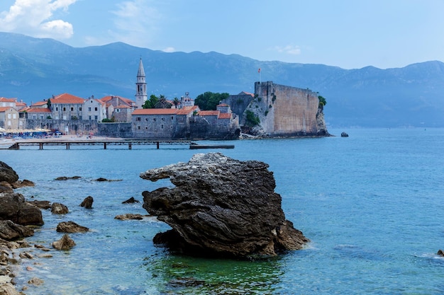 Buildings on the coastline of Montenegro