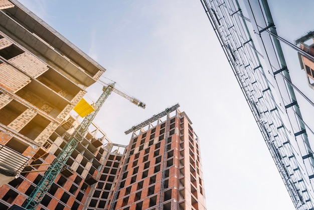 Photo buildings on construction site