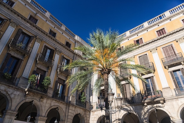 Buildings' facades of great architectural interest in the city of Barcelona Spain